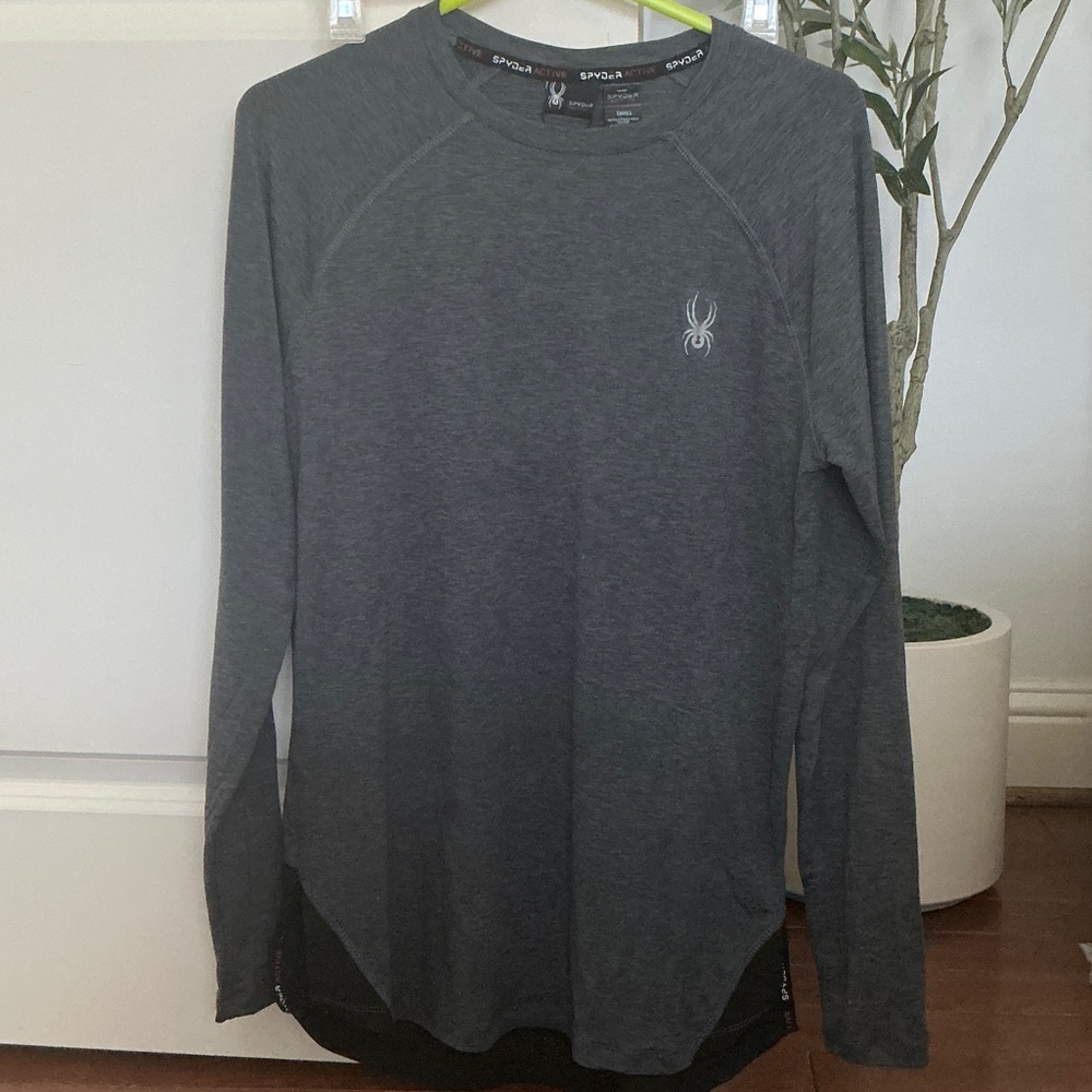 Spyder Active Men's Charcoal Long Sleeve Lightweight Sweatshirt